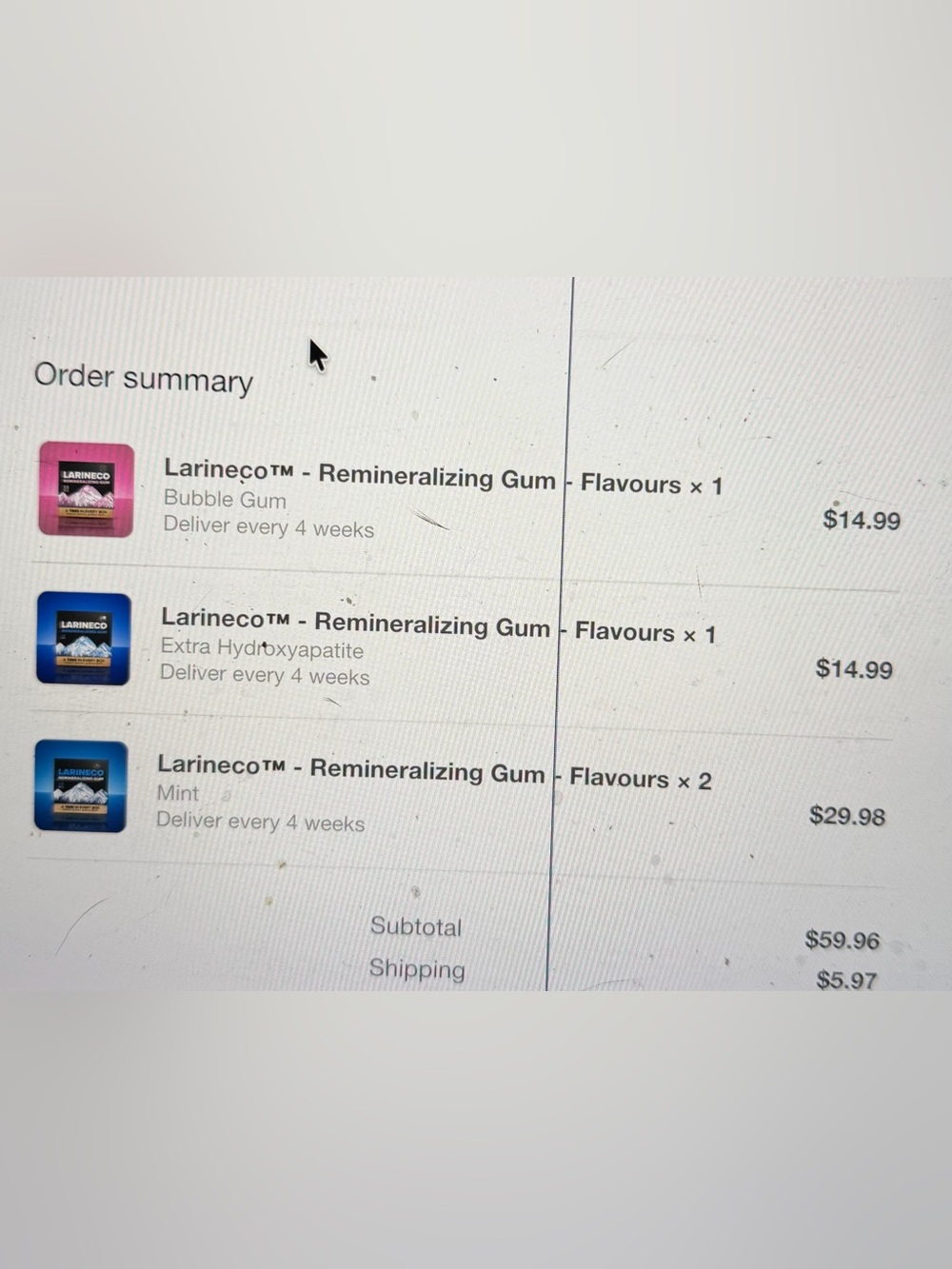 LARINE Remineralizing Gum - 4packs of 18pcs - Picture 2 of 5